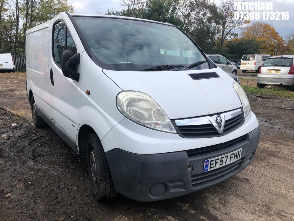 Location: Mitcham - 2008 VAUXHALL VIVARO 2900 CDTI SWB S-A Panel Van REG: EF57FHN, Keys: No, MOT Expiry date: 22/04/2025, 2464 Diesel, 6 Speed Semi Auto Diesel, Former Keepers: 8