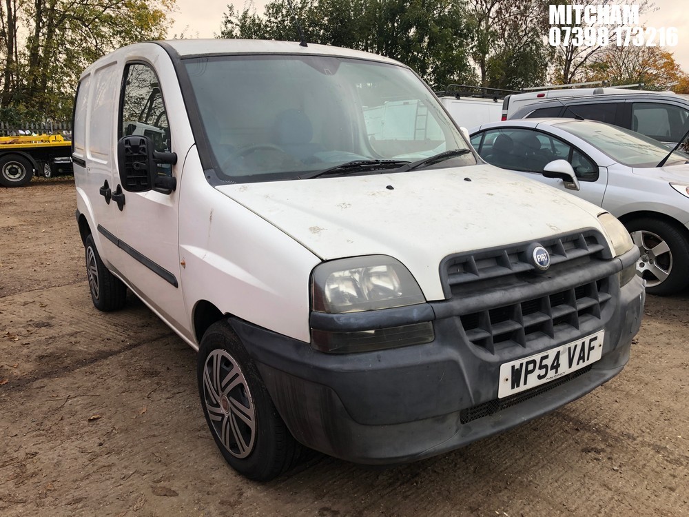 Location: Mitcham - 2005 FIAT DOBLO CARGO SX JTD Car Derived Van REG: WP54VAF, Keys: No, MOT Expiry date: 13/05/2026, 1910 Diesel, 5 Speed Manual Diesel, Former Keepers: 4