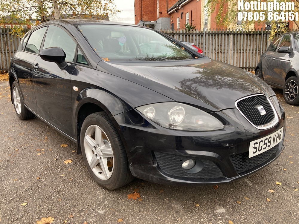 Location: Nottingham - 2009 SEAT LEON S EMOCION 5 Door Hatchback REG: SG59KHB, Keys: No, MOT Expiry date: 28/04/2025, 1595 Petrol, 5 Speed Manual Petrol, Former Keepers: 5
