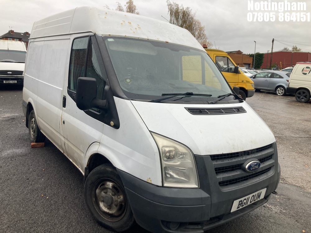 Location: Nottingham - 2011 FORD TRANSIT 85 T260M FWD Panel Van REG: BG11OUM, Keys: No, MOT Expiry date: 10/04/2026, 2198 Diesel, 5 Speed Manual Diesel, Former Keepers: 4