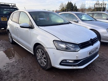 Location: Peterborough - 2014 VOLKSWAGEN POLO SE 5 Door Hatchback REG: NG14WTP, Keys: No, MOT Expiry date: 07/05/2025, 999 Petrol, 5 Speed Manual Petrol, Former Keepers: 3