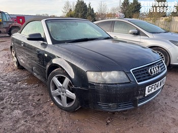 Location: Peterborough - 2004 AUDI A4 T SPORT Convertible REG: GF04WYU, Keys: No, MOT Expiry date: 28/06/2026, 1781 Petrol, 5 Speed Manual Petrol, Former Keepers: 4