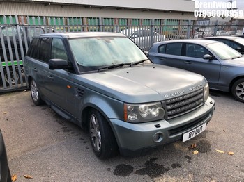 Location: Brentwood - 2006 LAND ROVER RANGEROVER SPT TDV6 HSE A Estate REG: B7UUT, Keys: No, MOT Expiry date: 27.10.2025, 2720 Diesel, 6 Speed Auto Diesel, Former Keepers: 2