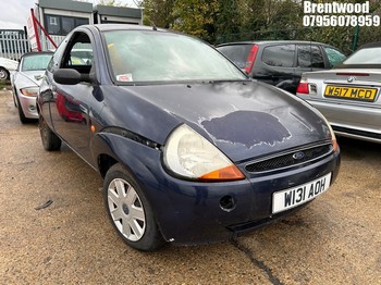 Location: Brentwood - 2000 FORD KA 2 3 Door Hatchback REG: W131AOH, Keys: No, MOT Expiry date: 11/12/2023, 1299 Petrol, 5 Speed Manual Petrol, Former Keepers: 6