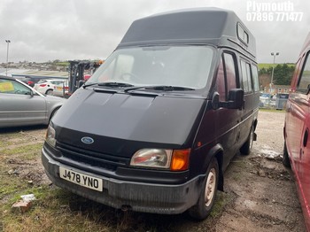 Location: Plymouth - 1992 FORD Motor Caravan REG: J478YNO, Keys: No, MOT Expiry date: 18/04/2024, 2500 Diesel, MANUAL, Former Keepers: 13