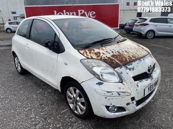 Location: South Wales - 2011 TOYOTA YARIS T SPIRIT VVT-I 3 Door Hatchback REG: YE11NMY, Keys: No, MOT Expiry date: 21-12-2024, 1329 Petrol, 6 Speed Manual Petrol, Former Keepers: 4
