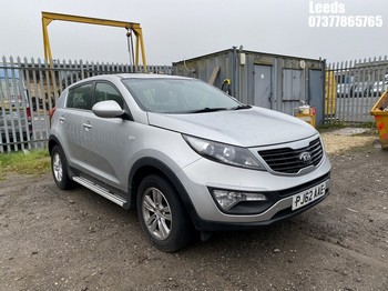 Location: Leeds - 2012 KIA SPORTAGE 1 Estate REG: PJ62AAE, Keys: No, MOT Expiry date: 10-02-2026, 1591 Petrol, 6 Speed Manual Petrol, Former Keepers: 6