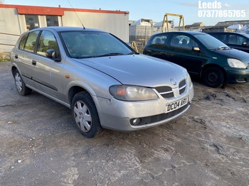 Location: Leeds - 2004 NISSAN ALMERA S 5 Door Hatchback REG: DC04ARX, Keys: No, MOT Expiry date: 30-05-2025, 1497 Petrol, 5 Speed Manual Petrol, Former Keepers: 12