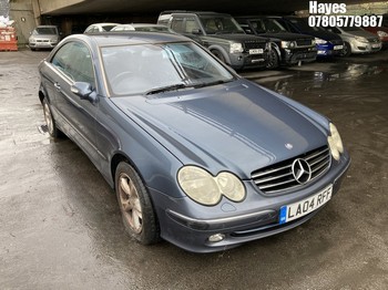 Location: HAYES / HEATHROW - 2004 MERCEDES CLK270 CDI AVAN'DE A Coupe REG: LA04RFF, 2685cc Diesel, 5 Speed Auto Diesel, Former Keepers: 7, Keys: No, MOT: Expiry date19/10/2026