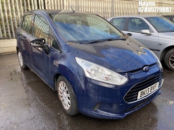 Location: Hayes - 2013 FORD B-MAX STUDIO MPV REG: BK13BVF, Keys: No, MOT Expiry date: 19/11/2025, 1388 Petrol, 5 Speed Manual Petrol, Former Keepers: 10