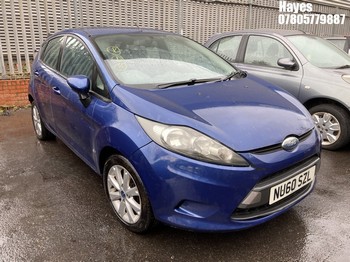 Location: Hayes - 2010 FORD FIESTA EDGE TDCI 68 5 Door Hatchback REG: NU60SZL, Keys: No, MOT Expiry date: 01/08/2023, 1399 Diesel, 5 Speed Manual Diesel, Former Keepers: 9