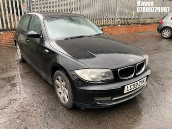 Location: Hayes - 2009 BMW 116I SPORT AUTO 5 Door Hatchback REG: LC09ZYK, Keys: No, MOT Expiry date: 19/01/2025, 1995 Petrol, 6 Speed Auto Petrol, Former Keepers: 5