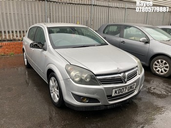 Location: Hayes - 2007 VAUXHALL ASTRA SRI XP A 5 Door Hatchback REG: KD07UMZ, Keys: No, MOT Expiry date: 30/07/2026, 1796 Petrol, 4 Speed Auto Petrol, Former Keepers: 11