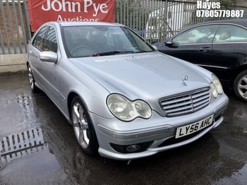 Location: Hayes - 2007 MERCEDES C180 K SPORT EDITION AUTO 4 Door Saloon REG: LY56AHC, Keys: No, MOT Expiry date: 25/05/2026, 1796 Petrol, 5 Speed Auto Petrol, Former Keepers: 7