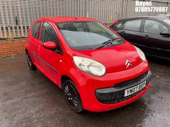 Location: Hayes - 2007 CITROEN C1 RHYTHM 5 Door Hatchback REG: YM07BXP, Keys: No, MOT Expiry date: 14/02/2026, 998 Petrol, 5 Speed Manual Petrol, Former Keepers: 8