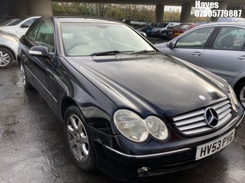 Location: Hayes - 2003 MERCEDES CLK 200 KOMP.ELEGANCE AUT Coupe REG: HV53PYG, Keys: No, MOT Expiry date: 26/02/2026, 1796 Petrol, 5 Speed Auto Petrol, Former Keepers: 8