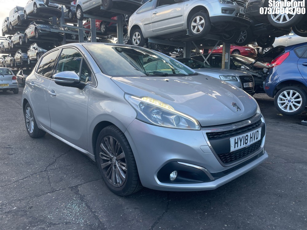 Location: Stapleford - 2018 PEUGEOT 208 ALLURE 5 Door Hatchback REG: HY18HVD, Keys: Yes, MOT Expiry date: 21/03/2026, 1200 Petrol, 5 Speed Manual Petrol, Former Keepers: 4