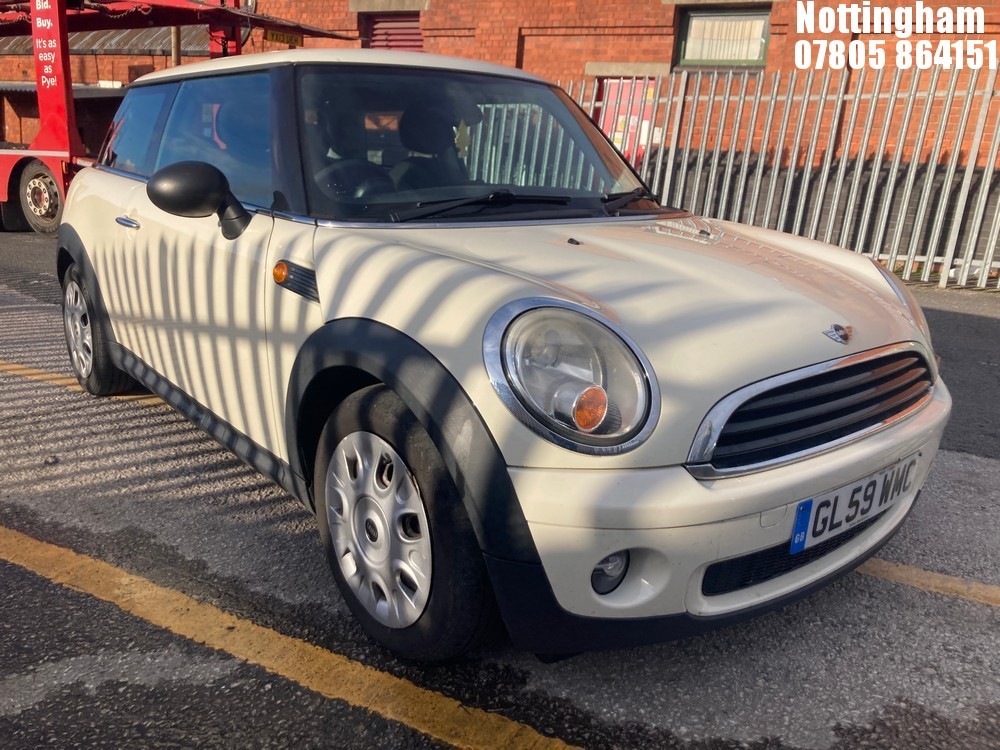 Location: Nottingham - 2010 MINI ONE 3 Door Hatchback REG: GL59WMC, 1397cc Petrol, 6 Speed Manual Petrol, Former Keepers: 3, Keys: Yes, MOT Expiry date: 18/12/2025