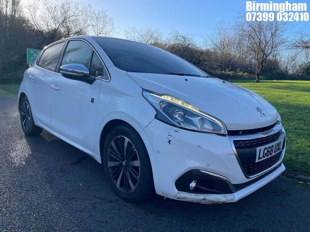 Location: Birmingham - 2018 PEUGEOT 208 TECH EDITION S/S 5 DOOR HATCHBACK REG: LG68UXL, 1199CC PETROL, 5 SPEED MANUAL PETROL, Former Keepers: 3, Keys: Yes, MOT Expiry date: 26/07/2025