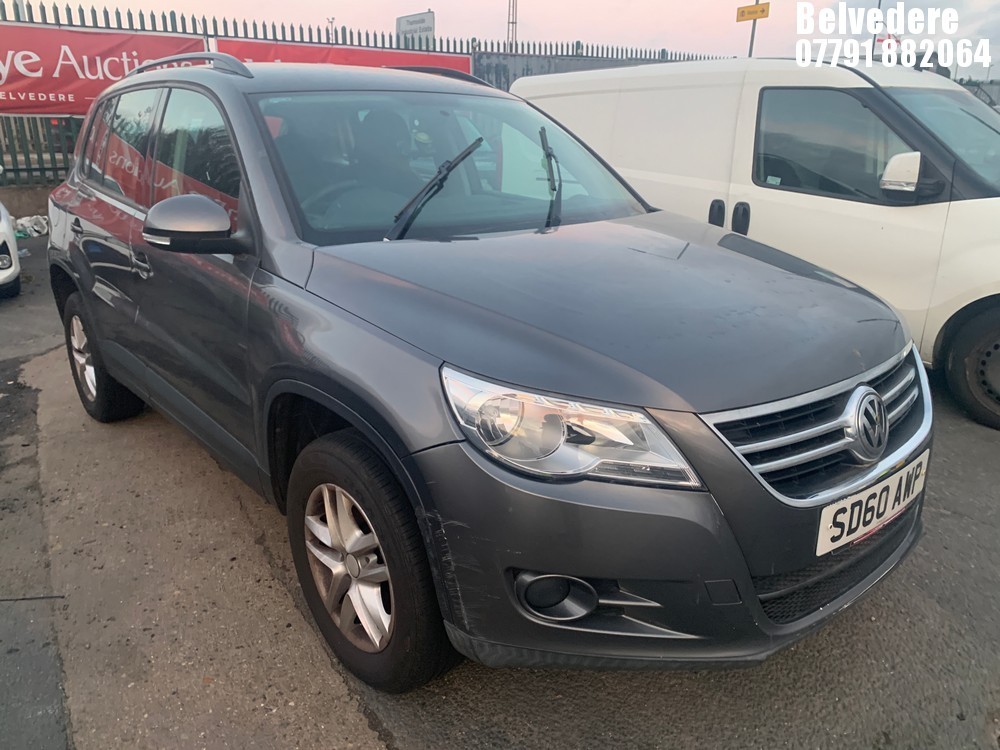 Location: BELVEDERE - 2010 VOLKSWAGEN TIGUAN S TDI 4MOTION 140 Estate REG: SD60AWP, 1968cc Diesel, 6 Speed Manual Diesel, Former Keepers: 5, Keys: No, MOT: Expiry date25.04.2026