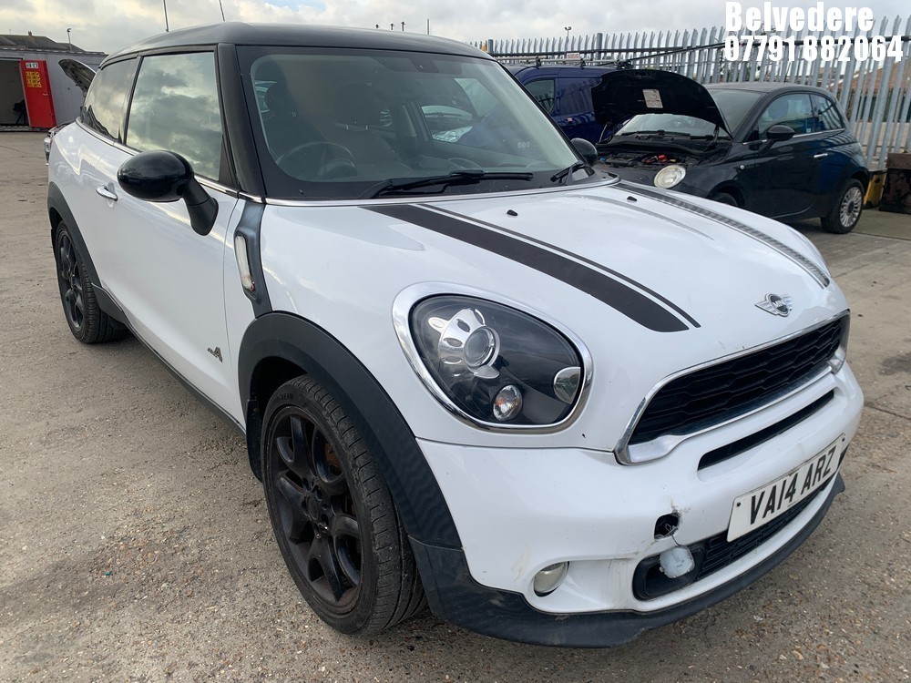 Location: Belvedere - 2014 MINI PACEMAN COOPER SD ALL4 COUPE REG: VA14ARZ, 1995cc DIESEL, 6 SPEED MANUAL DIESEL, Former Keepers: 2, Keys: Yes, MOT Expiry date: 09.10.2025