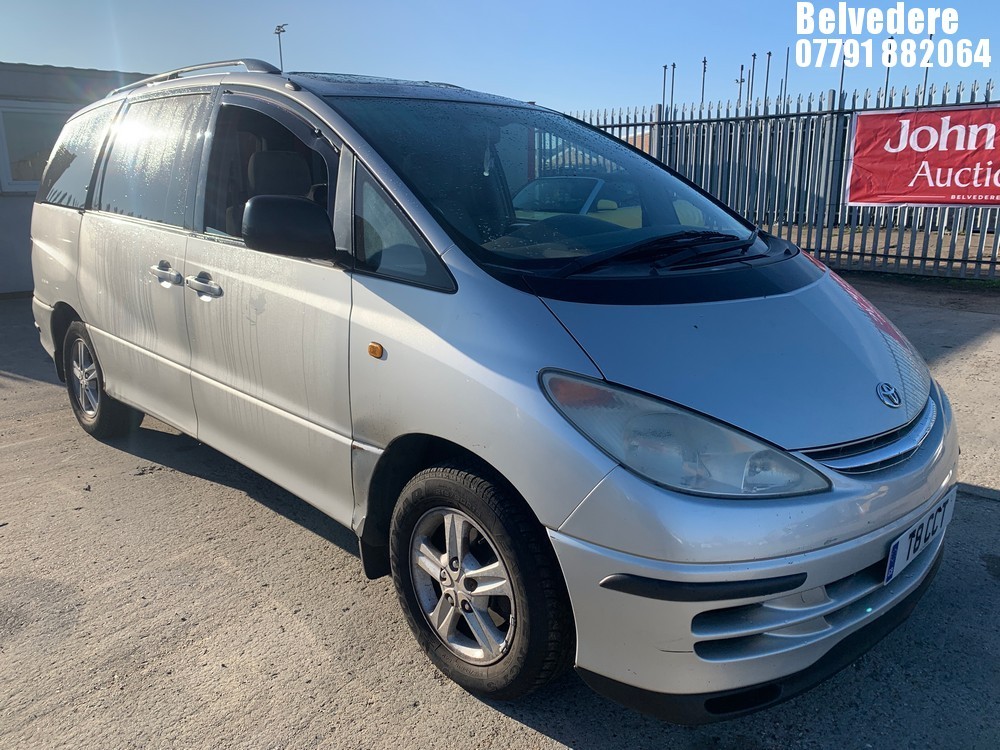 Location: Belvedere - 2001 TOYOTA PREVIA CDX VVTI AUTO MPV REG: T8CCT, 2362cc PETROL, AUTOMATIC, Former Keepers: 5, Keys: Yes, MOT Expiry date: 04/02/2026