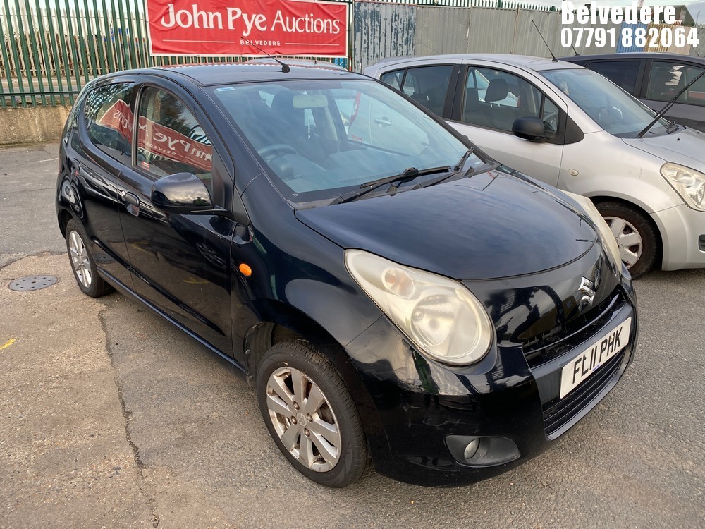 Location: Belvedere - 2011 SUZUKI ALTO SZ4 5 Door Hatchback REG: FL11PHK, Keys: No, MOT Expiry date: 01/10/2025, 996 Petrol, 5 Speed Manual Petrol, Former Keepers: 4