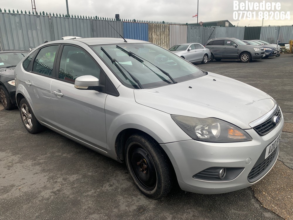 Location: Belvedere - 2010 FORD FOCUS ZETEC 100 5 Door Hatchback REG: AD10BTE, Keys: No, MOT Expiry date: 08/07/2025, 1596 Petrol, 5 Speed Manual Petrol, Former Keepers: 7