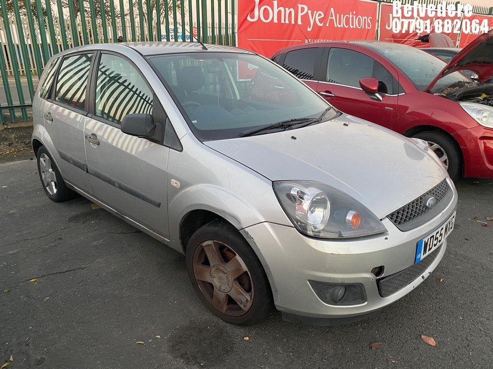 Location: Belvedere - 2006 FORD FIESTA ZETEC CLIMATE 5 Door Hatchback REG: WD55MXG, Keys: No, MOT Expiry date: 26/10/2026, 1388 Petrol, 5 Speed Manual Petrol, Former Keepers: 10