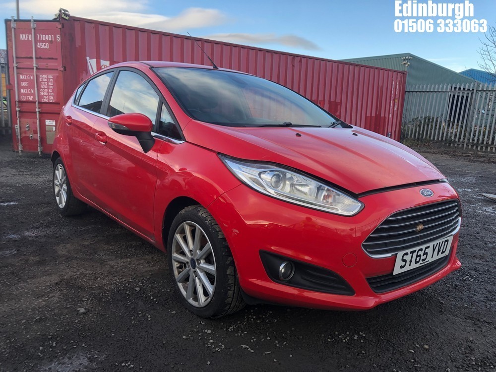 Location: Edinburgh - 2016 FORD FIESTA TITANIUM TURBO 5 Door Hatchback REG: ST65YVD, Keys: No, MOT Expiry date: 21/02/2024, 998 Petrol, 5 Speed Manual Petrol, Former Keepers: 2