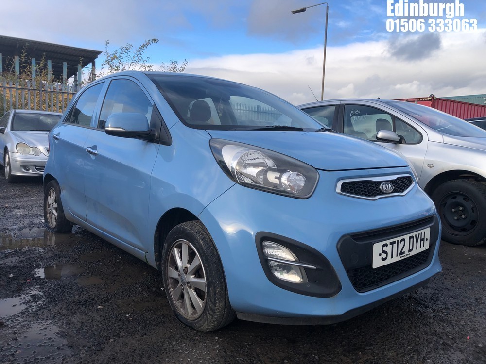Location: Edinburgh - 2012 KIA PICANTO 2 ECODYNAMICS 5 Door Hatchback REG: ST12DYH, Keys: No, MOT Expiry date: 14/09/2025, 1248 Petrol, 5 Speed Manual Petrol, Former Keepers: 3