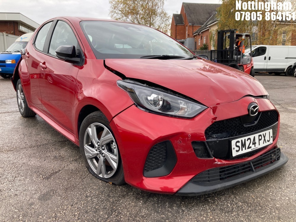 Location: Nottingham - 2024 MAZDA MAZDA 2 HYBRID EXCLUSVE-L 5 Door Hatchback REG:SM24PXJ, Keys:No, MOT Expiry date:23/05/2027,1490 Hybrid Electric,Variable 1 Speed Auto Petrol/E,Former Keepers:1