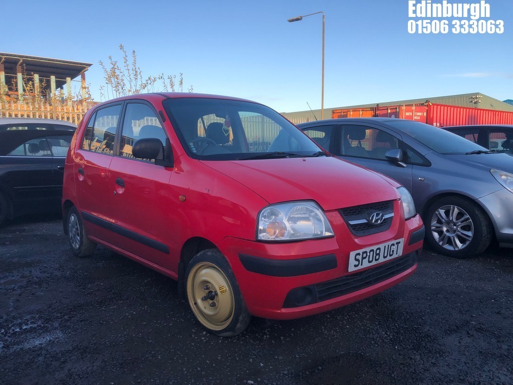 Location: Edinburgh - 2008 HYUNDAI AMICA ATLANTIC 5 Door Hatchback REG: SP08UGT, Keys: No, MOT Expiry date: 30/11/2025, 1086 Petrol, 5 Speed Manual Petrol, Former Keepers: 7