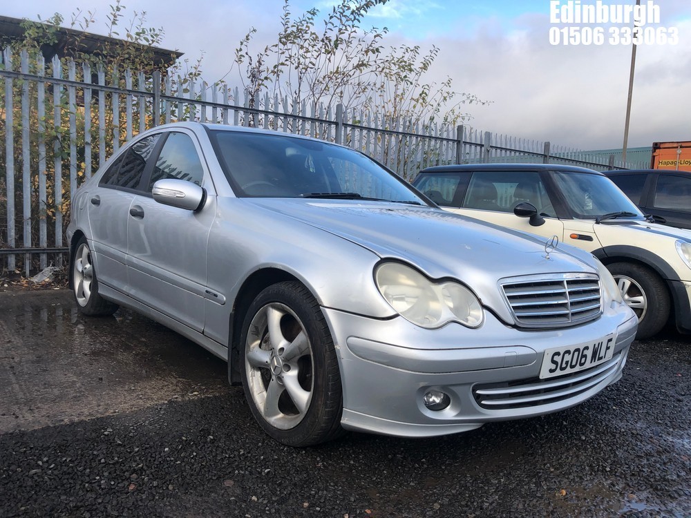 Location: Edinburgh - 2006 MERCEDES C180 KOMP. CLASSIC SE A 4 Door Saloon REG: SG06WLF, Keys: No, MOT Expiry date: 30/08/2025, 1796 Petrol, 5 Speed Auto Petrol, Former Keepers: 9