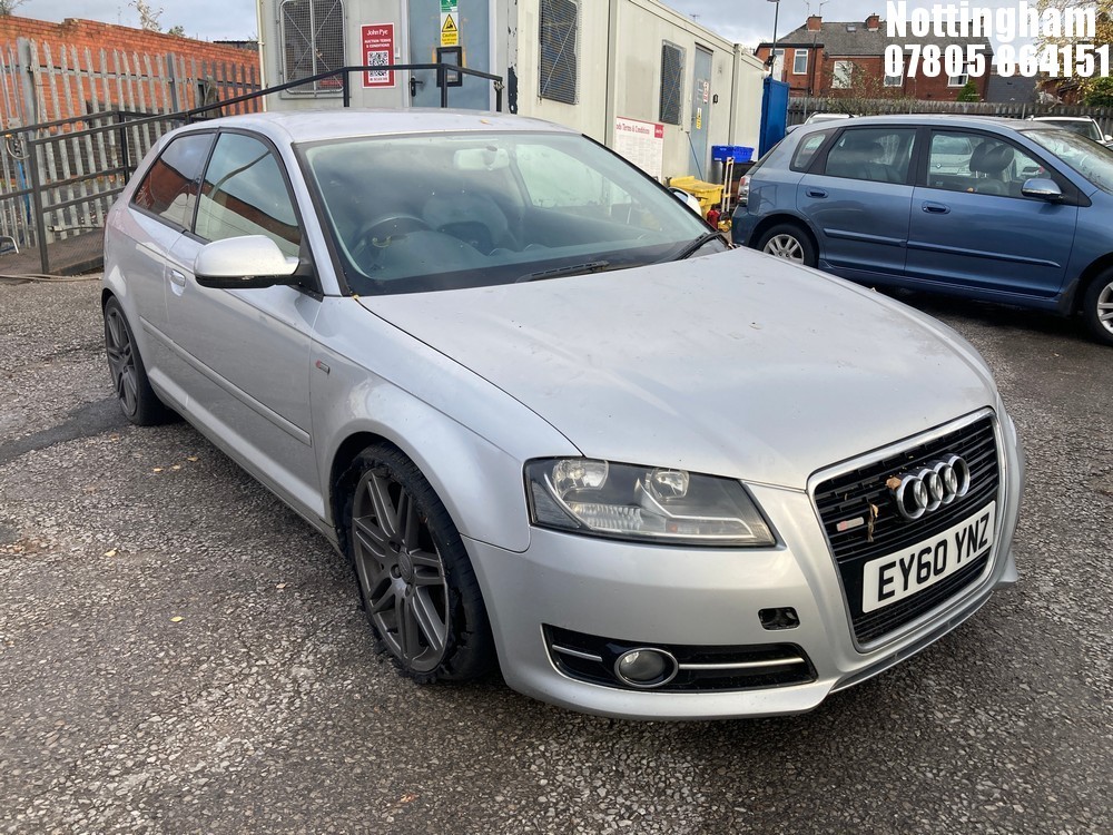 Location: Nottingham - 2010 AUDI A3 TDI 3 Door Hatchback REG: EY60YNZ, Keys: No, MOT Expiry date: 24/11/2024, 1598 Diesel, 5 Speed Manual Diesel, Former Keepers: 6