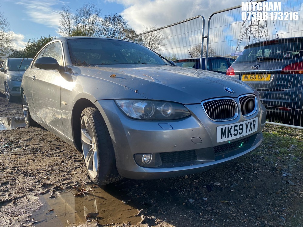 Location: Mitcham - 2009 BMW 325I SE HIGHLINE Coupe REG: MK59YXR, Keys: No, MOT Expiry date: 23/06/2025, 2996 Petrol, 6 Speed Manual Petrol, Former Keepers: 4