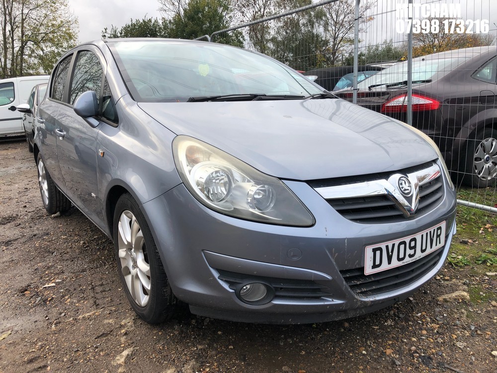 Location: Mitcham - 2009 VAUXHALL CORSA SXI A/C 5 Door Hatchback REG: DV09UVR, Keys: No, MOT Expiry date: 08/07/2025, 1364 Petrol, 5 Speed Manual Petrol, Former Keepers: 5