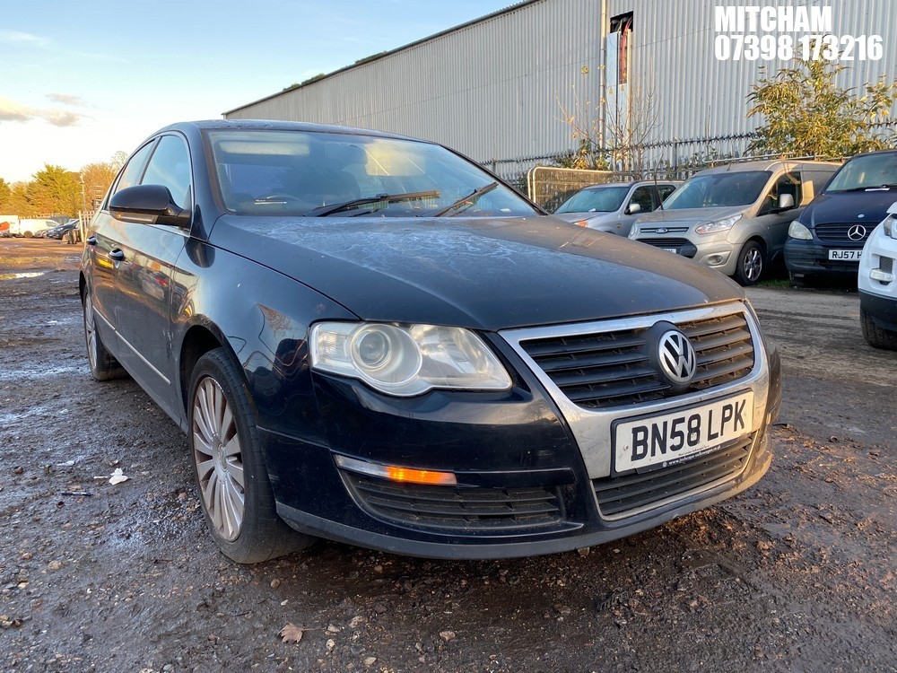 Location: Mitcham - 2008 VOLKSWAGEN PASSAT HIGHLINE TDI 105 4 Door Saloon REG: BN58LPK, Keys: No, MOT Expiry date: 19/02/2025, 1896 Diesel, 5 Speed Manual Diesel, Former Keepers: 6