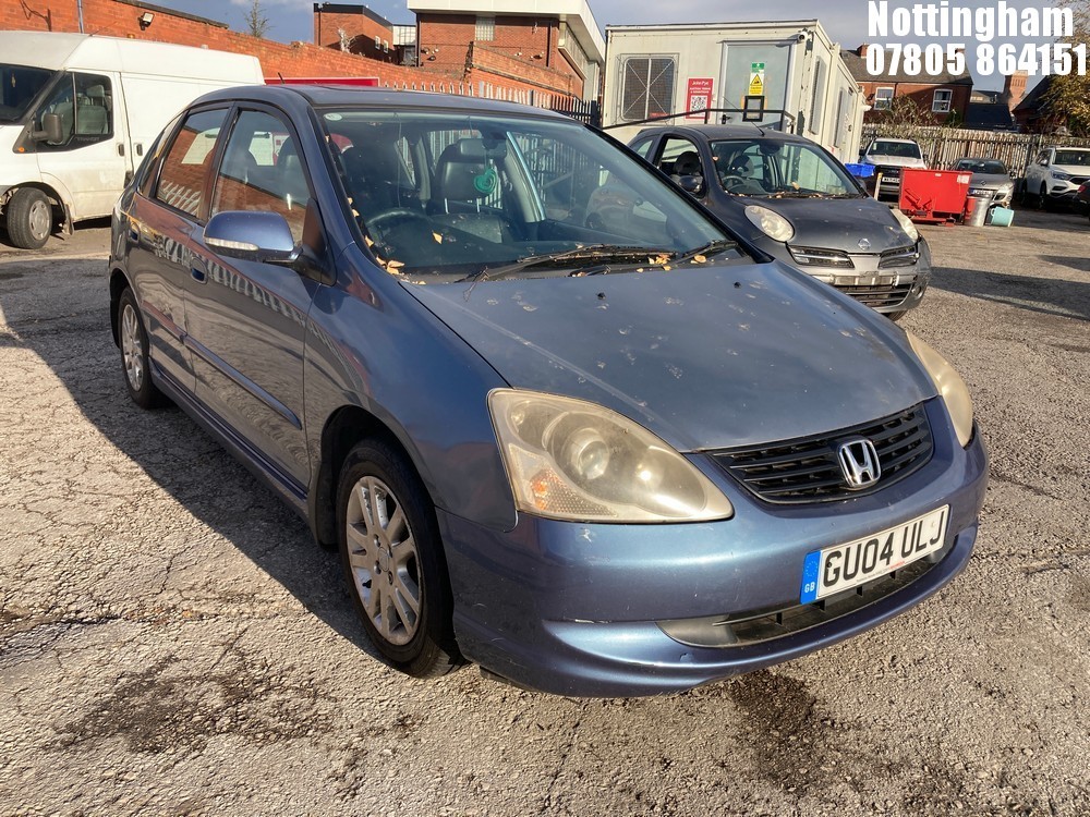 Location: Nottingham - 2004 HONDA CIVIC VTEC EXECUTIVE AUTO 5 Door Hatchback REG: GU04ULJ, Keys: No, MOT Expiry date: 23/05/2025, 1590 Petrol, 4 Speed Auto Petrol, Former Keepers: 11