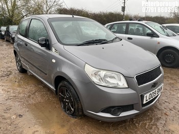 Location: Peterborough - 2009 CHEVROLET AVEO S 3 Door Hatchback REG: LO09BNN, Keys: No, MOT Expiry date: 13/06/2025, 1206 Petrol, 5 Speed Manual Petrol, Former Keepers: 8