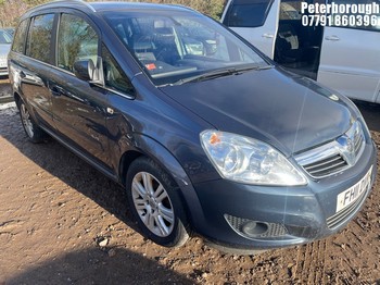 Location: Peterborough - 2011 VAUXHALL ZAFIRA ELITE MPV REG: FH11DVR, Keys: No, MOT Expiry date: 18/09/2025, 1796 Petrol, 5 Speed Manual Petrol, Former Keepers: 3