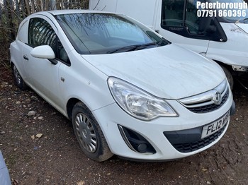 Location: Peterborough - 2012 VAUXHALL CORSA CDTI A/C Car Derived Van REG: FL12WPF, Keys: No, MOT Expiry date: 29/08/2025, 1248 Diesel, 5 Speed Manual Diesel, Former Keepers: 5