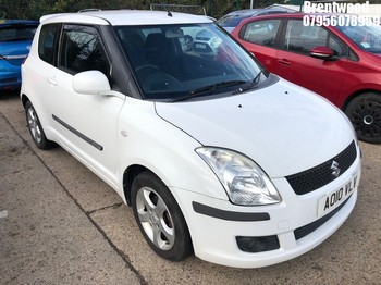 Location: Brentwood - 2010 SUZUKI SWIFT SZ4 3 Door Hatchback REG: AO10VLV, Keys: No, MOT Expiry date: 10/09/2026, 1328 Petrol, 5 Speed Manual Petrol, Former Keepers: 11