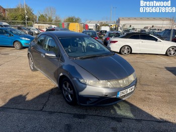 Location: Brentwood - 2006 HONDA CIVIC SE I-VTEC 5 Door Hatchback REG: DN06YWH, Keys: No, MOT Expiry date: 13.02.2026, 1799 Petrol, 6 Speed Manual Petrol, Former Keepers: 4