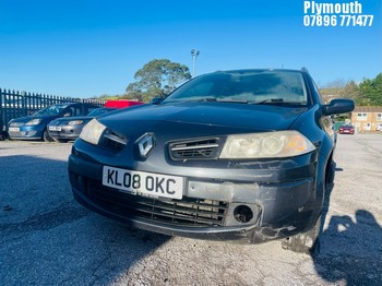 Location: Plymouth - 2008 RENAULT MEGANE DYNAMIQUE A Estate REG: KL08OKC, Keys: No, MOT Expiry date: 05/09/2025, 1598 Petrol, 4 Speed Auto Petrol, Former Keepers: 6