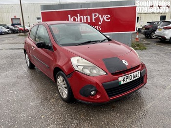 Location: South Wales - 2010 RENAULT CLIO I-MUSIC 16V 3 Door Hatchback REG: KP10AAJ, Keys: No, MOT Expiry date: 26/09/2025, 1149 Petrol, 5 Speed Manual Petrol, Former Keepers: 9