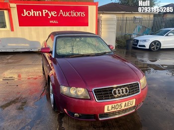 Location: Hull - 2005 AUDI A4 SPORT CABRIOLET AUTO Convertible REG: LH05AEU, Keys: No, MOT Expiry date: 02/08/2025, 2976 Petrol, Variable Speed Auto Petrol, Former Keepers: 3