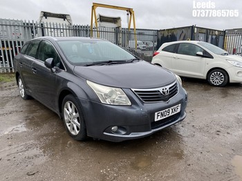 Location: Leeds - 2009 TOYOTA AVENSIS TR D-4D Estate REG: FN09XKF, Keys: No, MOT Expiry date: 23-01-2025, 1998 Diesel, 6 Speed Manual Diesel, Former Keepers: 6