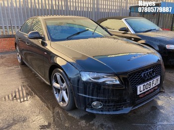Location: Hayes - 2009 AUDI A4 S LINE QTRO 170TDI DPF 4 Door Saloon REG: LD09FJY, Keys: No, MOT Expiry date: 16/09/2026, 1968 Diesel, 6 Speed Manual Diesel, Former Keepers: 5