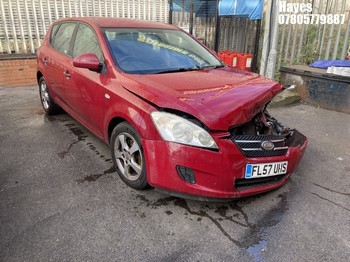 Location: Hayes - 2007 KIA CEE'D SR 5 Door Hatchback REG: FL57UHS, Keys: No, MOT Expiry date: 09/10/2026, 1396 Petrol, 5 Speed Manual Petrol, Former Keepers: 7